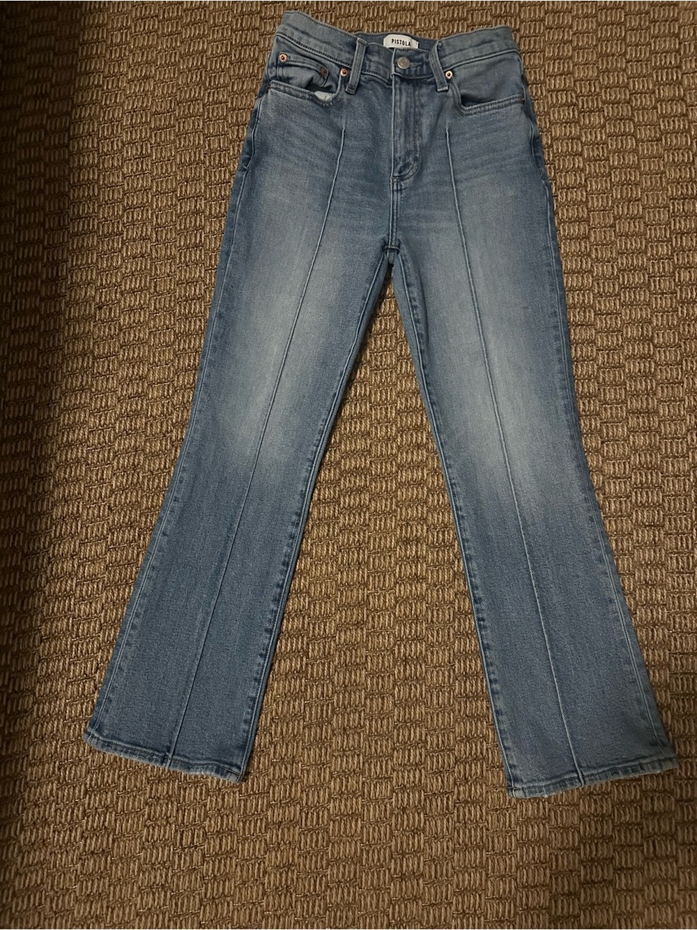 Pistola High Rise Pintuck Bootcut Jeans Size 25 Light Wash